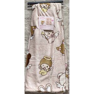 Monchhichi Love Happy Angel Pink Soft Plush Throw Blanket 50”x70” VIRAL NEW